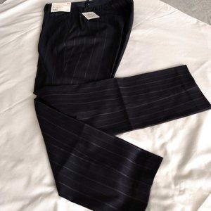 SMART STYLE UNIQLO ANKLE-LENGTH NAVY PINSTRIPE PANTS, SIZE m, WAIST 28-29 inches